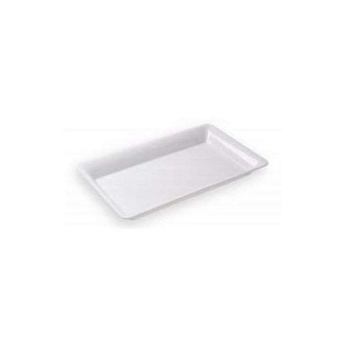 White Plastic Serving Tray, Rectangular 18" x 12"