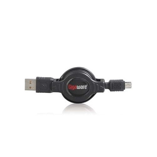 Retractable 3' USB-A Male to USB-B Male Cable (26-383)