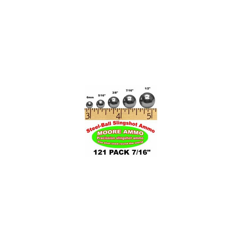 121 Pack 7/16 Steel-Ball Slingshot Ammo (1-1/2 Lbs)