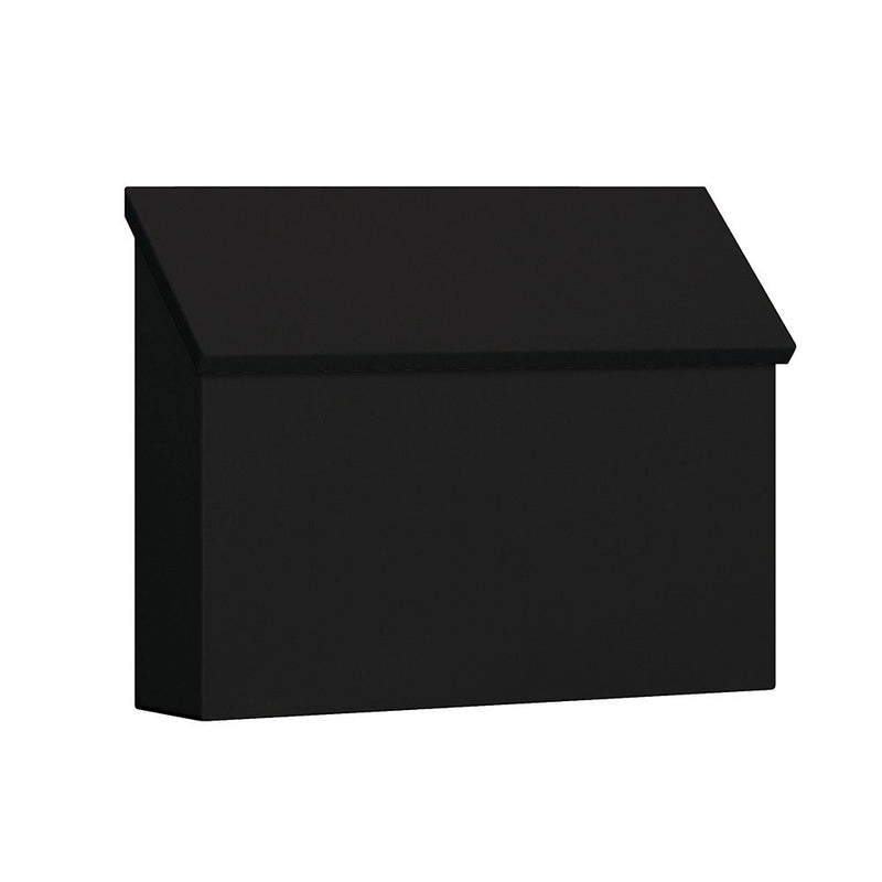 Salsbury Industries 4610BLK Traditional Mailbox, Standard, Horizontal Style, Black