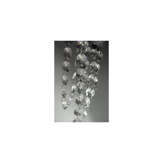 6Ft of Clear Chandelier Bead Lamp Chain