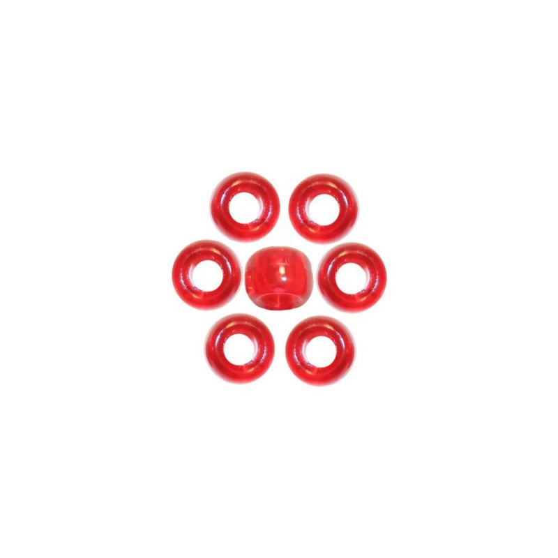 720 Christmas Red Transparent Pony Beads