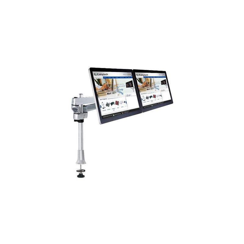 Cotytech Dual Apple Monitor Desk Mount Quick Release with Grommet Base (DM-DCA20-G)