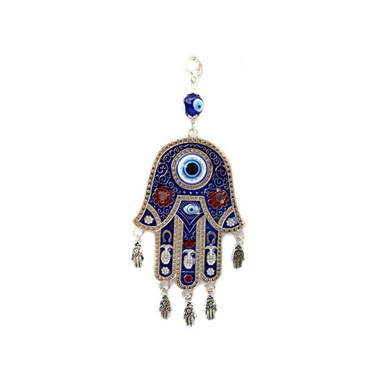 Blue Hamsa Evil Eye Protection Almulet Hanging