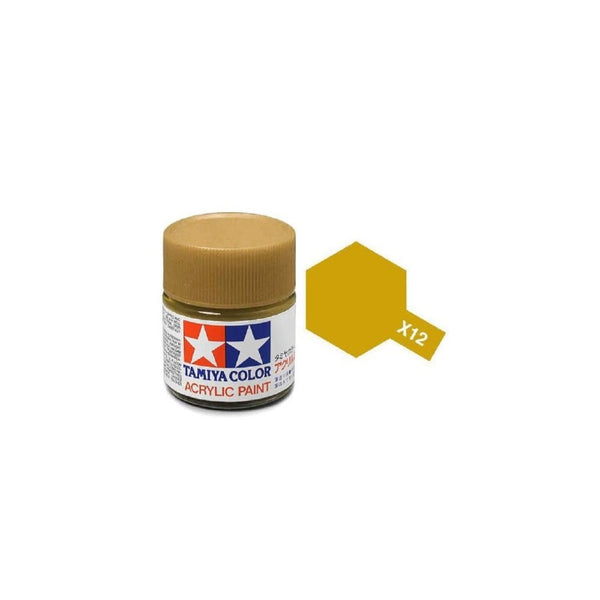 Tamiya Models X-12 Mini Acrylic Paint, 10 ml(1/3 oz), Gold