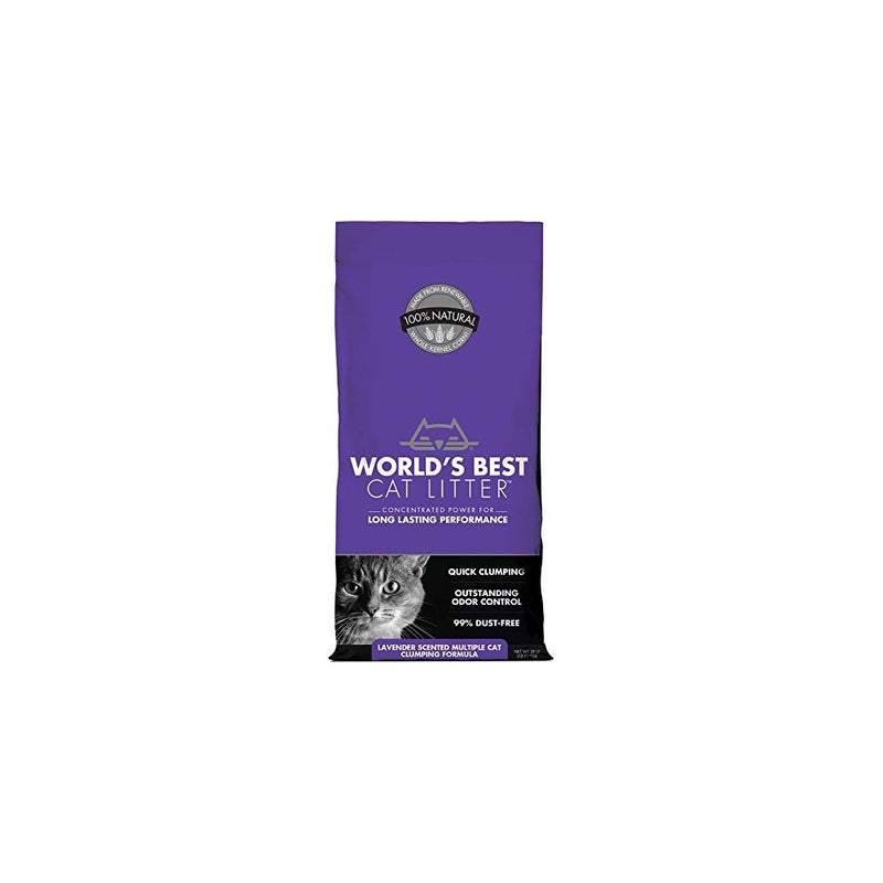 World's Best Cat Litter Clumping Litter Formula for Multiple Cats, Lavender Scent, 28-Pounds
