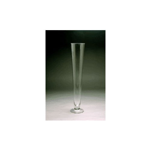 24" Glass Trumpet Vase