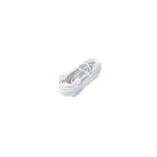 Cable N Wireless White 25 Feet Phone Line Cord Telephone Extension Cable RJ-11 Plug (US Seller)