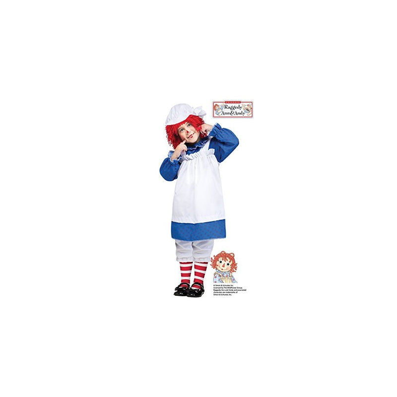 Fun World Costumes Baby Girl's Raggedy Ann Toddler Costume, Blue/White/Red, Small