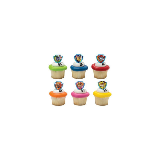 Paw Patrol Cupcake Topper Rings - Set of 12