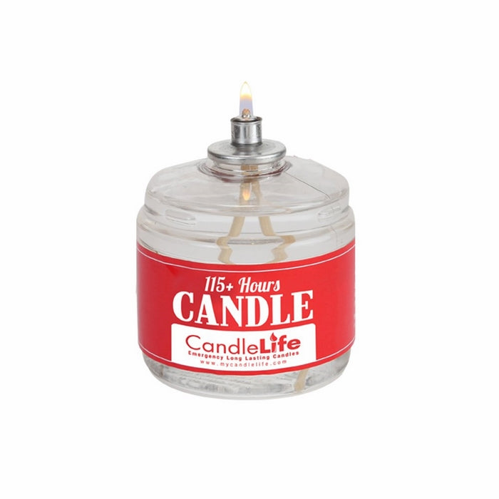 Candlelife Emergency Survival Candle - 115 Hours Long Lasting Burning Time - Great Source of Light for Blackout, Camping, Fishing and Hunting - Smoke & Odor-free | Clear Mist