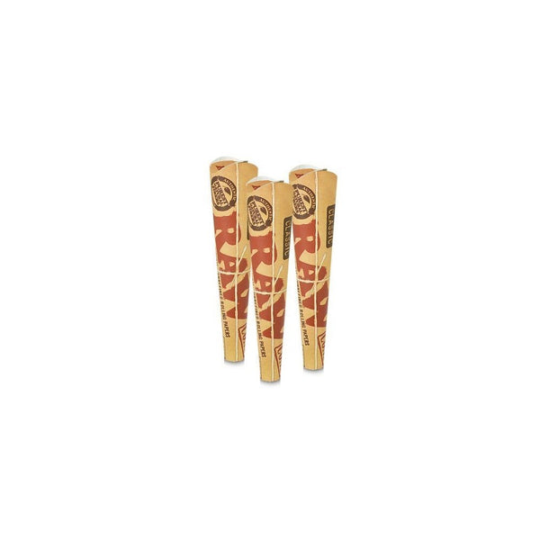 Raw Classic Rolling Paper Cones Natural Hemp, 6 Cones, 3 Piece