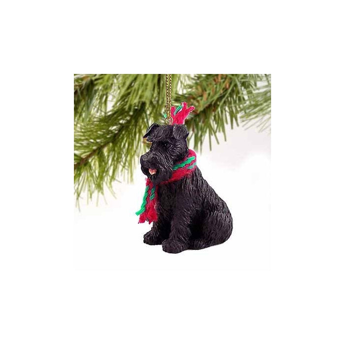 1 X Schnauzer Miniature Dog Ornament - Uncropped - Black by Conversation Concepts