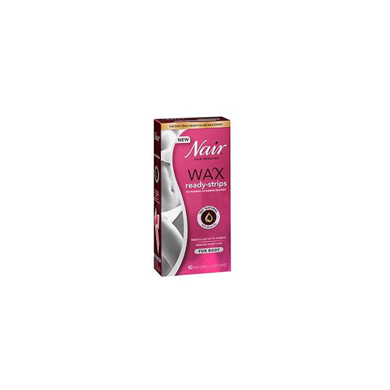 Nair Hair Remover Wax Ready- Strips 40 Count Legs/Body