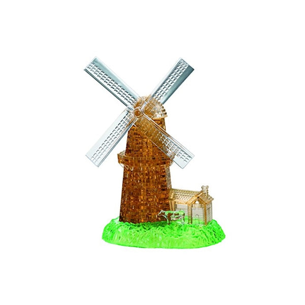 BePuzzled Original 3D Crystal Windmill Puzzle (64 Piece)