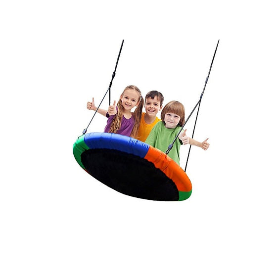 Blue island Tree Swing-Children's Outdoor Large Size 40" Diameter Durable Swing-Easy Installation