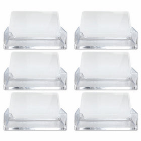 Beauticom (Quantity: 6 Piece) Clear Acrylic Single Compartment Desktop Business Card Holder Display Stand