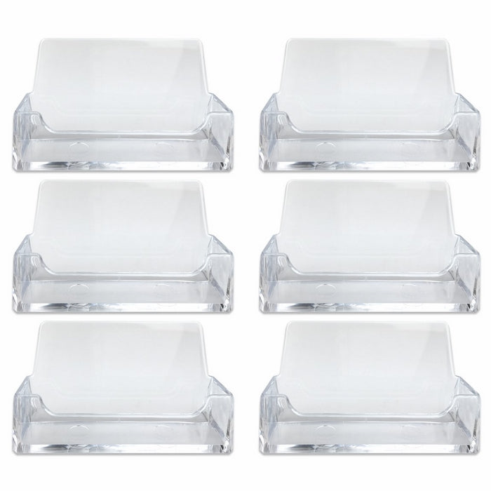 Beauticom (Quantity: 6 Piece) Clear Acrylic Single Compartment Desktop Business Card Holder Display Stand