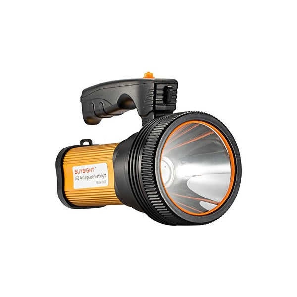 Bright Rechargeable Searchlight handheld LED Flashlight Tactical Flashlight with Handle CREE L2 Spotlight 1200 Lumens Ultra-long Standby Electric Torch with USB OUTPUT as a Power Bank (golden)
