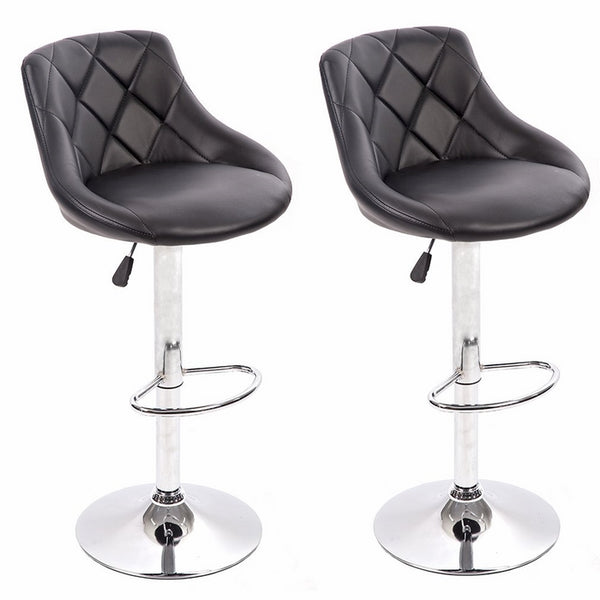 BestMassage PU Leather Bar Stools Modern Swivel Dinning Kitchen Chair,Set Of 2