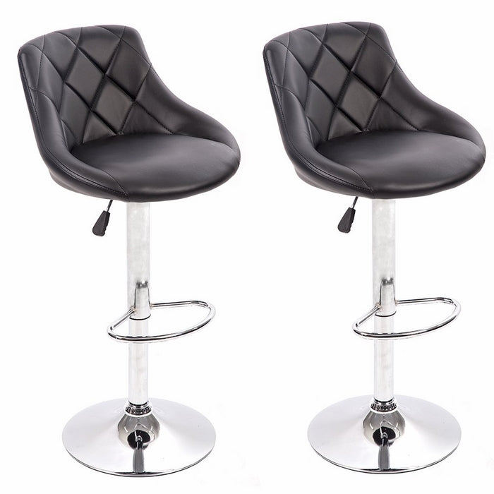 BestMassage PU Leather Bar Stools Modern Swivel Dinning Kitchen Chair,Set Of 2