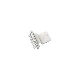 3/8in (10 mm) Inset Self-Closing, Face Mount Sterling Nickel Hinge - 2 Pack