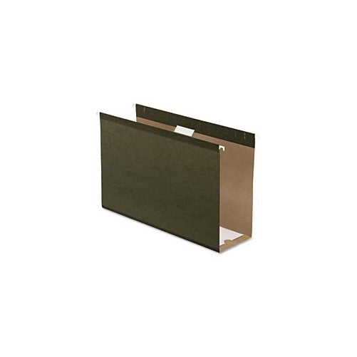 Pendaflex Extra Capacity Reinforced Hanging File Folders, 4", Legal Size, Standard Green, 1/5 Cut, 25 per Box (04153x4)