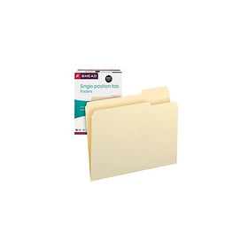 Smead File Folder, 1/3-Cut Tab Right Position, Letter Size, Manila, 100 Per Box (10333)