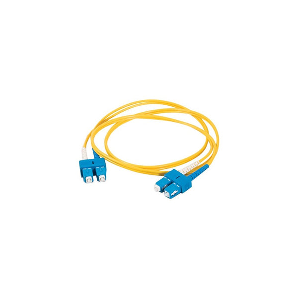 C2G/Cables to Go 20455 SC-SC 9/125 OS1 Duplex Single-Mode PVC Fiber Optic Cable (2 Meter, Yellow)