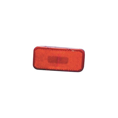 Fasteners Unlimited 003-58 12 V Red Rectangular Clearance Light with Rounded Corners