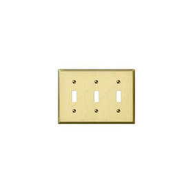 Polished Brass Stamped Switch Wall Plate