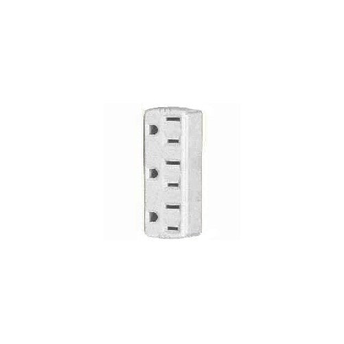 Tap 3outlet Gnd 2p Plastic,3watts, White