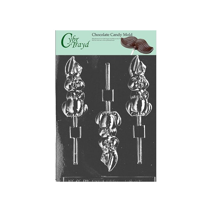 Cybrtrayd E110 Floppy Earred Bunny Lolly Easter Chocolate/Candy Mold