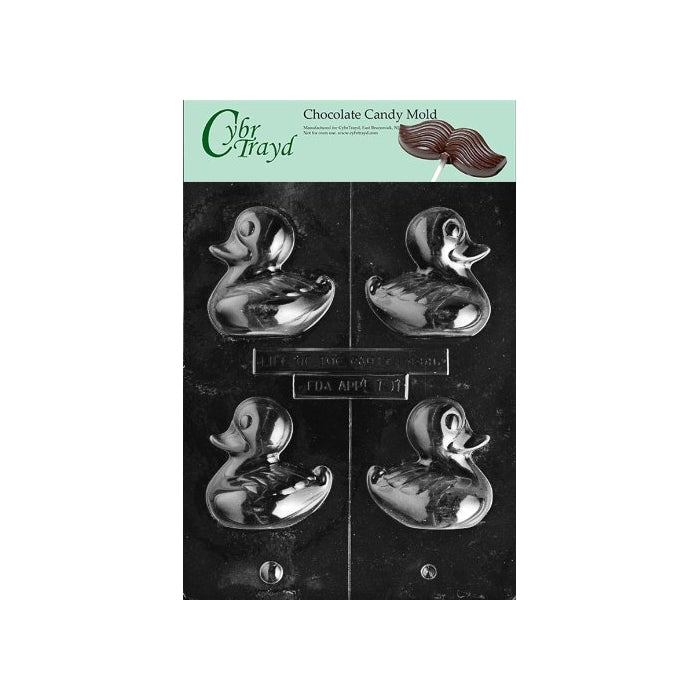 Cybrtrayd E101 Rubber Ducky Chocolate Candy Mold with Exclusive Cybrtrayd Copyrighted Chocolate Molding Instructions