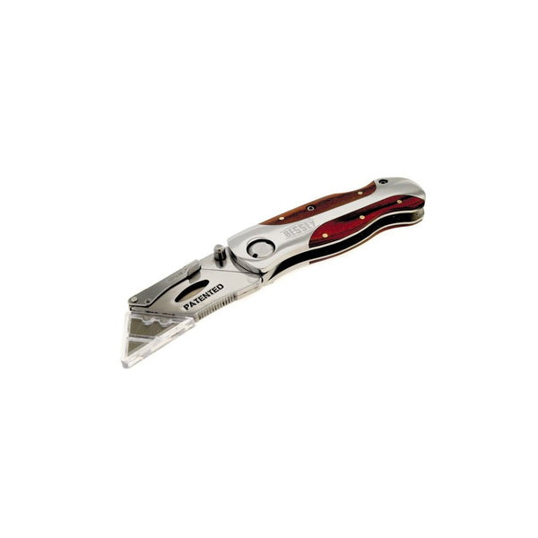 Bessey D-BKWH Quick-Change Folding Utility Knife - Wood Grain Handle