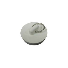 Drain Stopper Wht Rubber 1-1/4