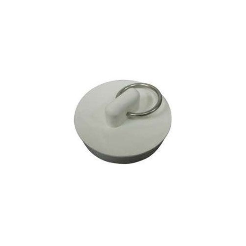 Drain Stopper Wht Rubber 1-1/4