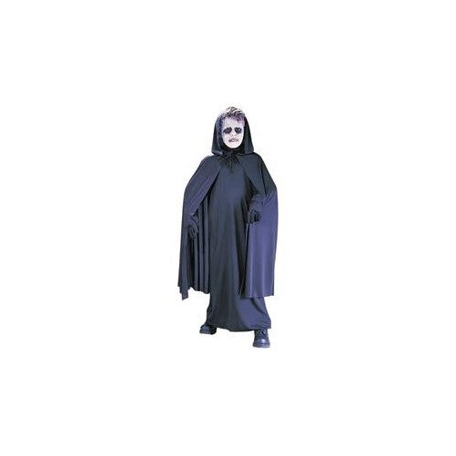 40-Inch Black Hooded Kids Cape