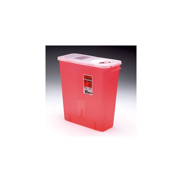 Kendall Multi-purpose Sharps Containers 3 Gallon 13.75"h X 6"d X 13.75"w Red Container W/ Hinged - Model 8527R - Each