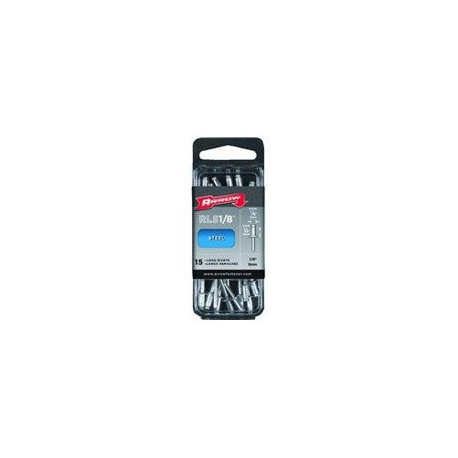 Arrow Fastener RLS1/8 Long Steel 1/8-Inch Rivets, 15-Pack