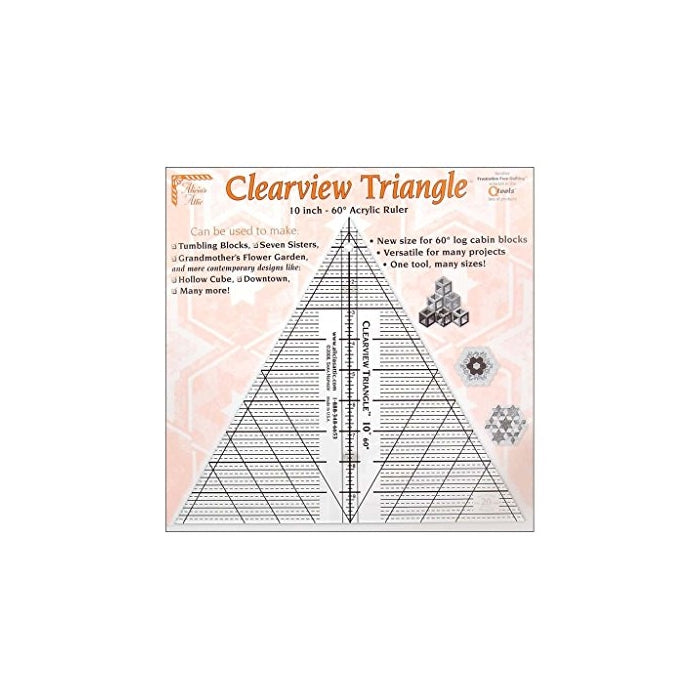 Clearview Triangle 10 Inch 60 Degree Acrylic Quilt Ruler
