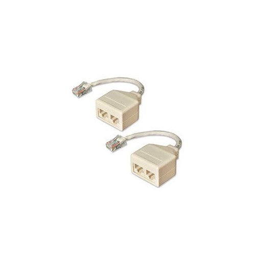 NETWORK PAIR SPLITTER, 10BASE-T, CAT5, 2 PACK