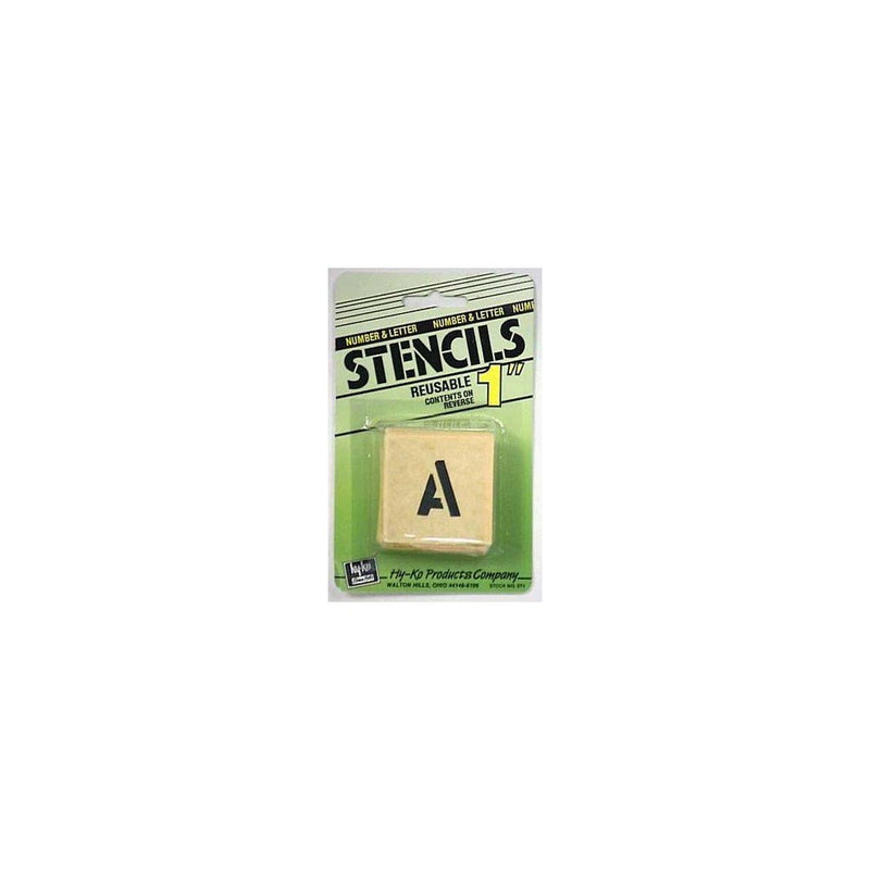 Hy-Ko ST-1 1" Reusable Carded Number & Letter Stencil