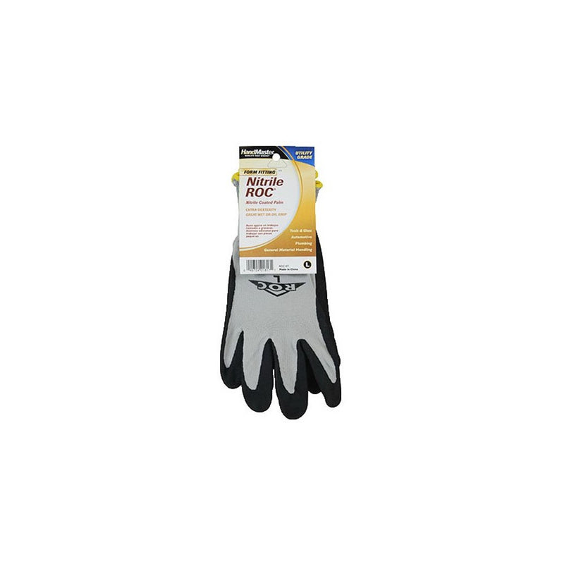 Magid ROC10TL ROC Nitrile Coated Palm Glove, Men's Large