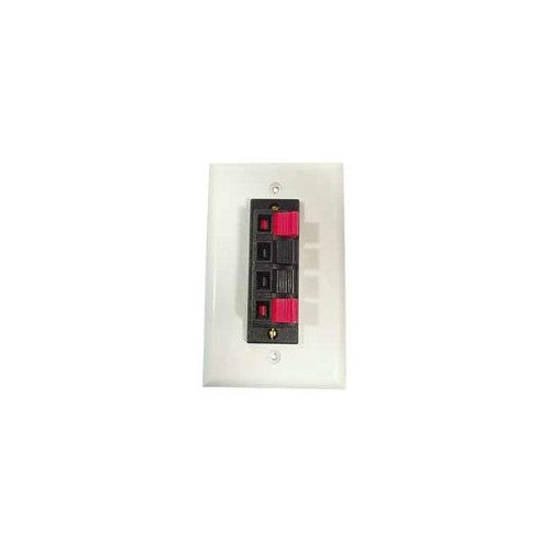 Speaker Wall Plate w/ One 4-Position Terminal - White : 75-674 by Philmore