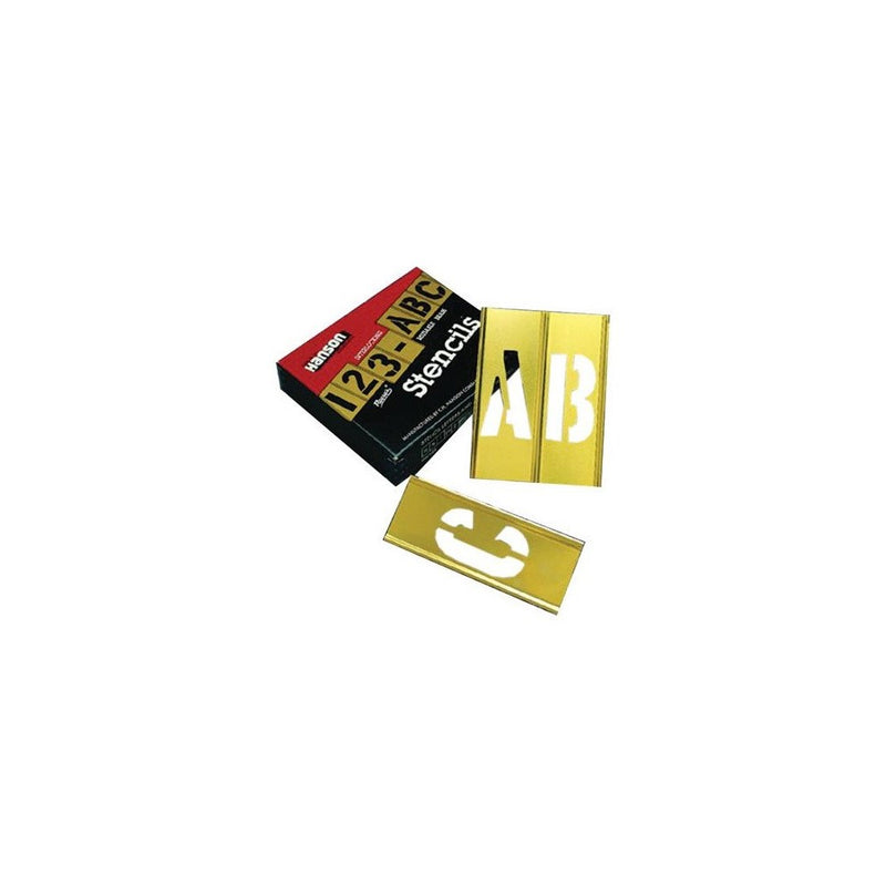 45 Piece Letter & Number Sets - 2" 45pc letter & numberstencil set brass