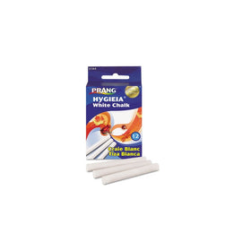 Prang Hygieia Chalk, 3.25 x 0.375 Inch Sticks, White, 12 Pieces (31144)