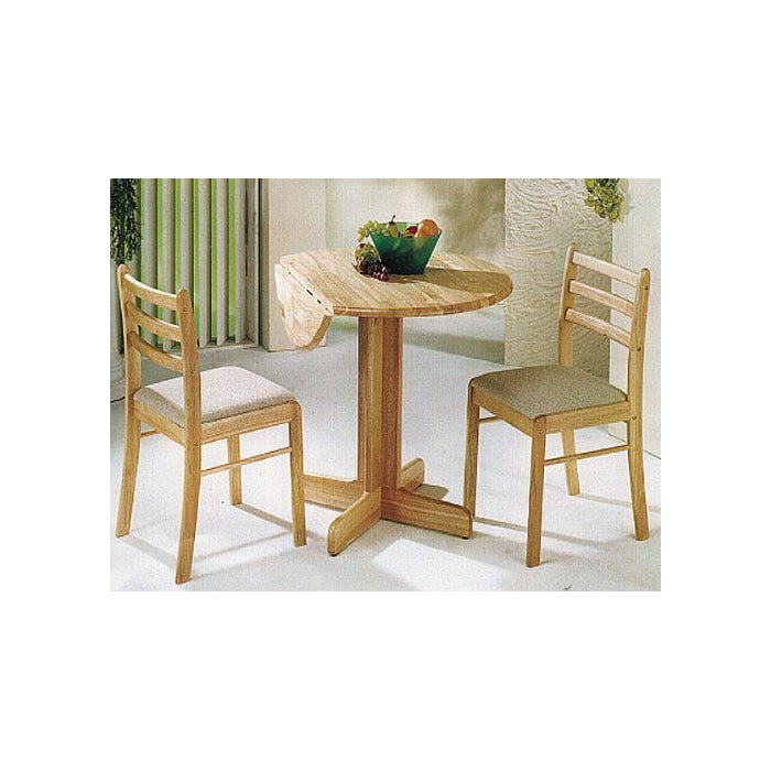 Solid Wood Drop Leaf Table with Starter Chair in Natural Finish ADS1050, 2015