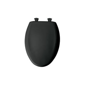 Bemis 1200SLOWT 047 Slow Close Sta-Tite Elongated Closed Front Toilet Seat, Black