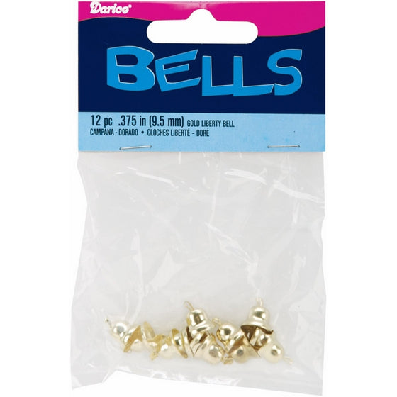 Darice Liberty Bell - Gold - 3/8 inch - 12 pieces